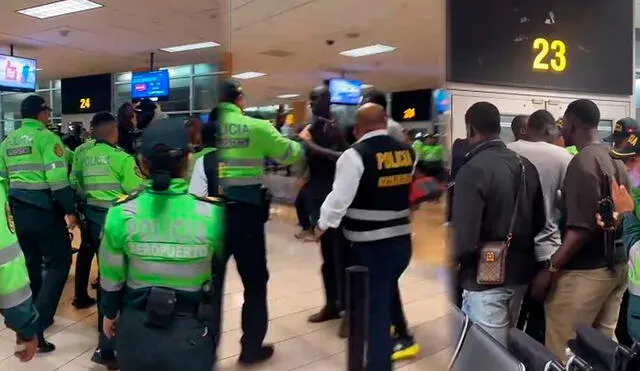 Altercado con turistas extranjeros en el Aeropuerto Jorge Chávez. Foto: Percy Guzmán