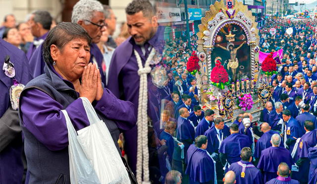 Cristo Moreno es acompañado por miles de fieles hoy lunes 28 de octubre. Foto: Marcia Chahua/LR