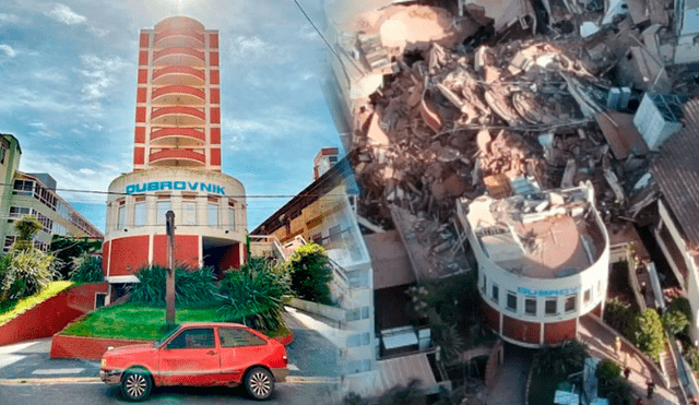 Edificio de 10 pisos se derrumbó en Argentina, obra habría sido ilegal, reportan medios locales. Foto: composición LR