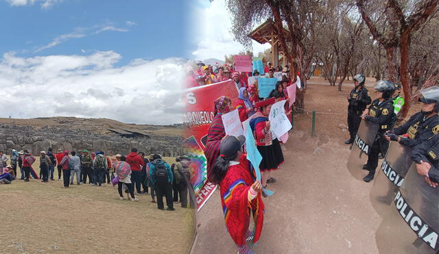 Cusco. Manifestaciones en Sacsayhuaman afectan a turistas. Foto: composición LR/Luis Álvarez