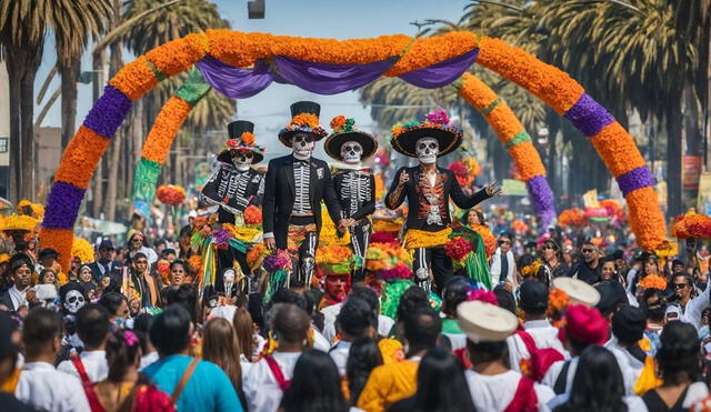 El Día de los Muertos es una celebración vibrante y significativa en California, donde se mezclan tradiciones mexicanas y estadounidenses. Foto: Learn California