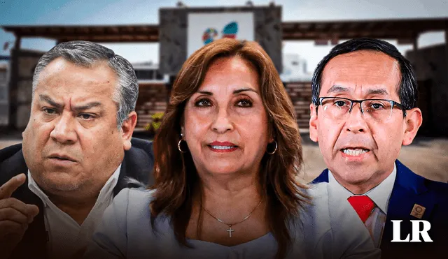 Gustavo Adrianzén dijo que Dina Boluarte sí estuvo en el condominio Mikonos a pesar que vocero presidencial, pero Fredy Hinojosa, lo negó. | Composición: Gerson Cardoso / La República.