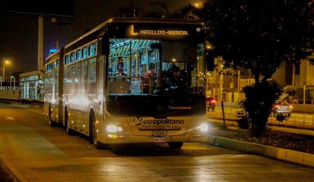 El servicio Lechucero del Metropolitano solo opera los fines de semana. Foto: ATU