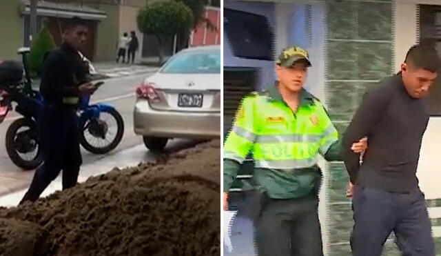 Al trabajador edil se le incautó también la motocicleta con la que realizaba patrullaje. Foto: composición LR/América TV