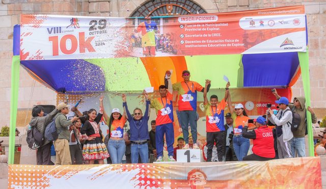 René Champi y Sofía Mamani fueron los ganadores absolutos de la prueba 10k en sus respectivas categorías. Fuente: Difusión.