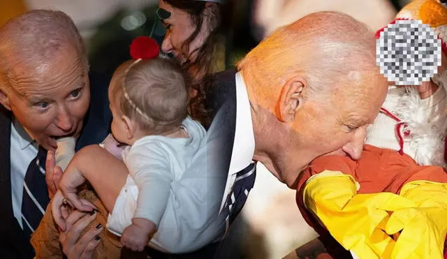 Joe Biden muerde la pierna de un bebé en la Casa Blanca. Foto: composición LR/ CNN/ El País