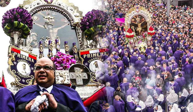 Los fieles que no puedan asistir a la procesión del Señor de los Milagros podrán seguirlo en vivo a través de Nazarenas TV. Foto: composición LR/Andina