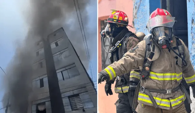 Incendio movilizó a decenas de vecinos en La Victoria. Foto: Marcia Chahua - La República