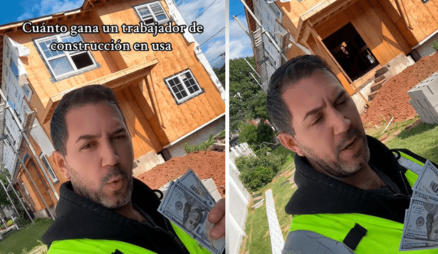 Un usuario latino que reside en Estados Unidos se volvió viral en TikTok al relatar el salario de un trabajador en construcción. Foto: composición LR/TikTok