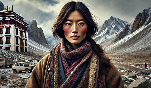 Los rasgos genéticos heredados de los denisovanos ayudaron a las tibetanas a adaptarse a la vida a grandes altitudes. Imagen: IA