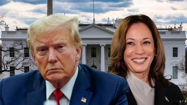 Las encuestas en los estados clave muestran una competencia extremadamente reñida entre Donald Trump y Kamala Harris. Foto: composición LR/AFP