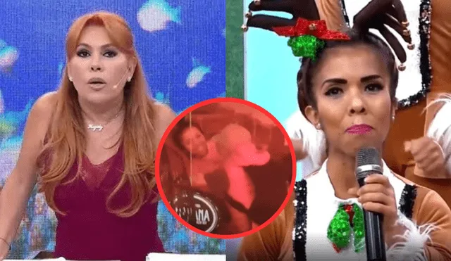 Al asegurar que su ampay fue "armado", Chikipluna provoca la dura reacción de Magaly Medina. Foto: Composición LR/ATV/América