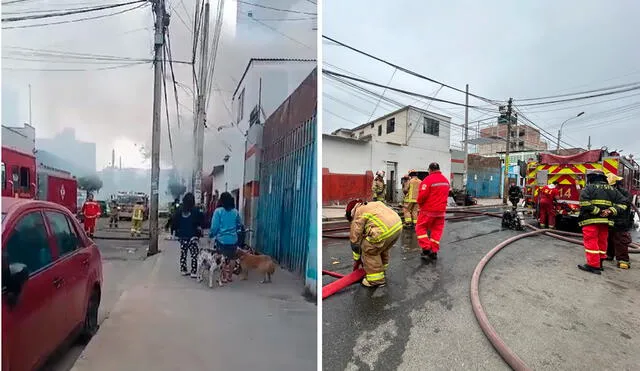 El incendio de código 2 se habría intensificado por material de reciclaje hallado en el interior de la vivienda. Foto: composición LR/Dayana Huerta