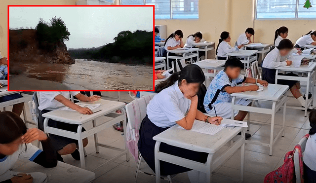 Estudiantes continúan en clases presenciales y consumen agua contaminada. Foto: referencial/composición de Ariana Espinoza/La Republica