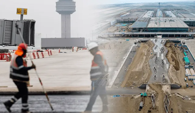 Construcción del Nuevo Aeropuerto Jorge Chávez está al 95%. Foto: composición LR/Andina