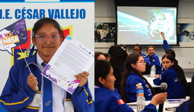 Estudiante peruana se gradúa en programa de la Nasa. Foto: composición LR / Andina