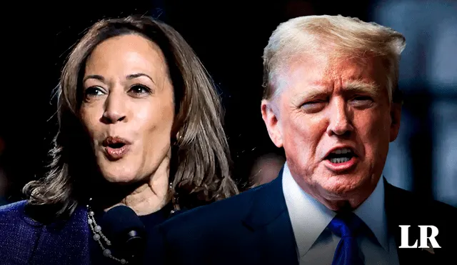 Donald Trump y Kamala Harris disputan, voto a voto, las elecciones de Estados Unidos | Composición Jazmine Ceras /Foto: La República/ AFP