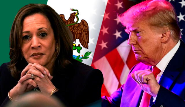 Kamala Harris y Donald Trump se enfrentan por  la presidencia de Estados Unidos. Foto: composición LR/AFP.