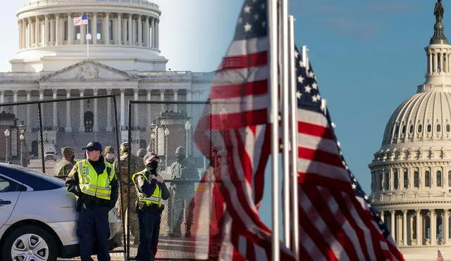 Las alarmas se han encendido por la seguridad en el Capitolio y la posibilidad de más incidentes violentos en elecciones en Estados Unidos. Foto: composición LR/AFP.