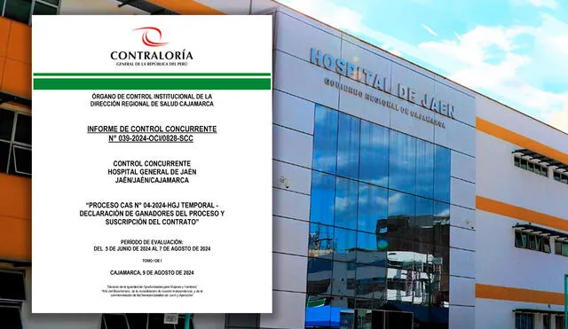 Personas declaradas como ganadoras no cumplieron con los requisitos mínimos presentados en el perfil de la convocatoria. Foto: Contraloría/Hospital General de Jaén