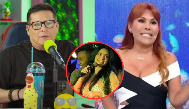 Carloncho respondió a las críticas de Magaly Medina, quien lo tildó de 'alcahuete'. Foto: Composición LR/YouTube/ATV/TikTok