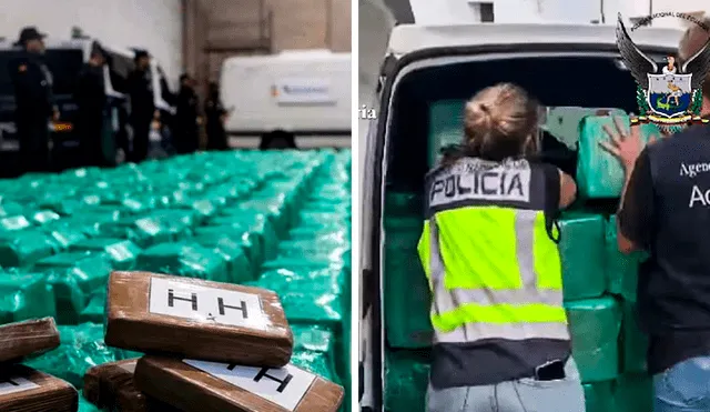 La intervención se realizó gracias a la colaboración entre la Policía Nacional y el Servicio de Vigilancia Aduanera. Foto: Composición LR/Policía Nacional.