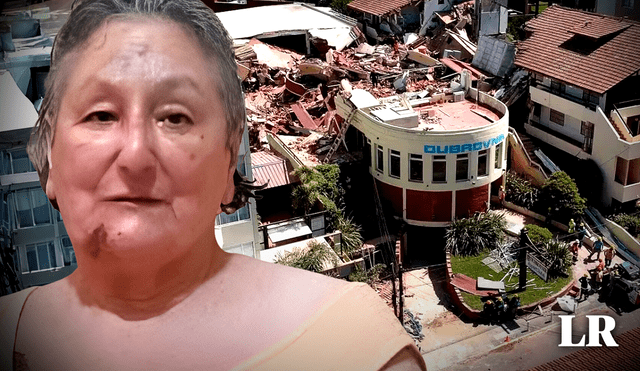 María Josefa Bonazza fue la única sobreviviente del derrumbe en Villa Gessell, la mujer fue rescatada y se esposo murió. Foto: composición LR/La Nación