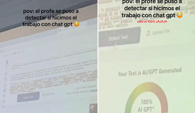"Que no lo vean mis profesores", reaccionaron usuarios. Foto: composición LR/ TikTok