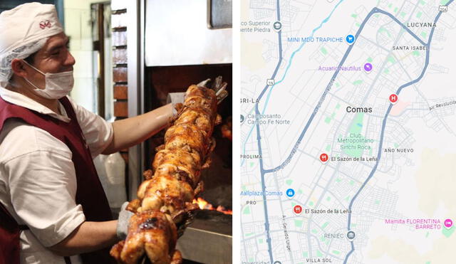 ¿Cuales son los 5 mejores restaurantes para comer pollo a la brasa en Comas, según Google Maps? Foto: Composición LR/Andina.