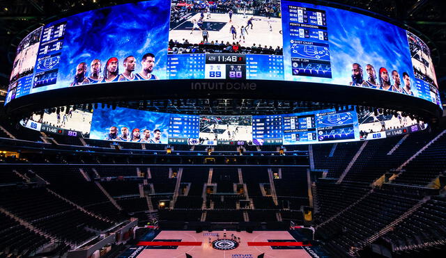 El Intuit Dome ha sido considerado por ser el pabellón con mejor tecnología de la NBA. Foto: Intuit Dome