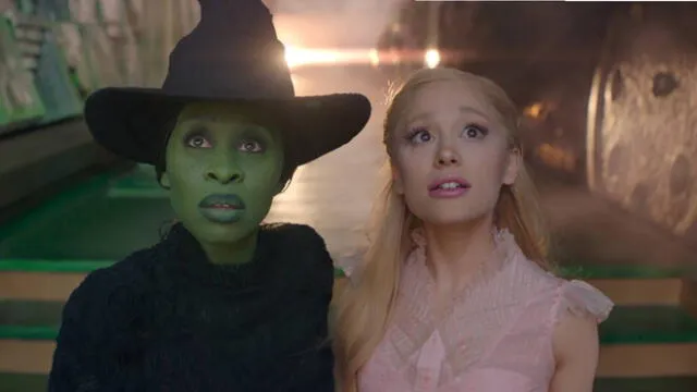 Película ‘Wicked’ con las actuaciones de Ariana Grande y Cynthia Erivo. Cinta llega a los cines el 21 de noviembre. Foto: difusión