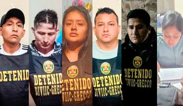 El Ministerio del Interior reveló nombres de capturados que pertenecerían a la banda criminal Los Pulpos. Foto: Mininter