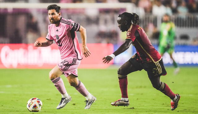 Lionel Messi anotó un gol ante Atlanta United, pero no pudo ganar el duelo. Foto: Inter Miami.