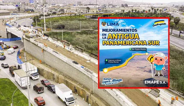 El proyecto, que abarca desde la avenida Pedro Miotta hasta Punta Rocas, optimizará el tránsito y la seguridad. Foto: composición LR/MML