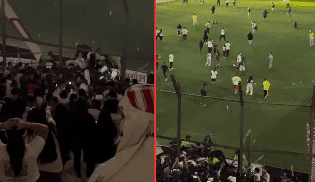 Gran cantidad de hinchas de los sectores Sur y Oriente vulneraron las rejas de seguridad para ingresar a la cancha del estadio. Foto: Ivett Meza / LR