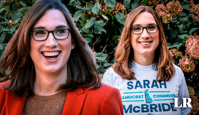 Sarah McBride también fue la primera mujer trans en ser elegida para el Senado estatal de Delaware en 2020. Foto: composición LR/difusión