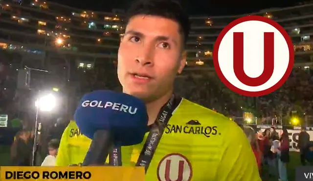 Diego Romero fue suplente de Sebastián Britos en Universitario. Foto: composición LR/captura de GOLPERU