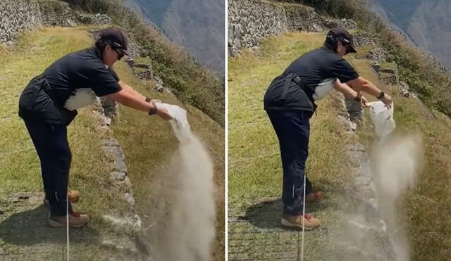 "No hubo respeto por Machu Picchu", reaccionaron usuarios. Foto: composición LR/ TikTok