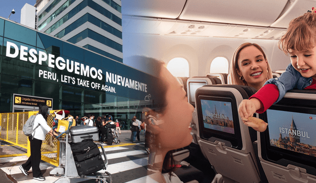 Aeropuerto Jorge Chávez y pasajeros de Turkish Airlines. Foto: composición LR/Andina/Turkish Airlines