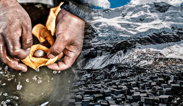 Este asentamiento minero en la provincia de Puno surgió con la fiebre del oro. Foto: Composición LR/O.E./BBC.