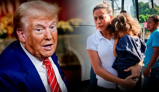 Donald Trump busca eliminar la ciudadanía automática que gozan los hijos de inmigrantes. Foto: composición LR/EPA/The Times