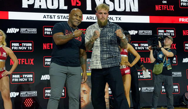 Mike Tyson enfrentará a Jake Paul en el AT&T Stadium de Estados Unidos. Foto: AFP