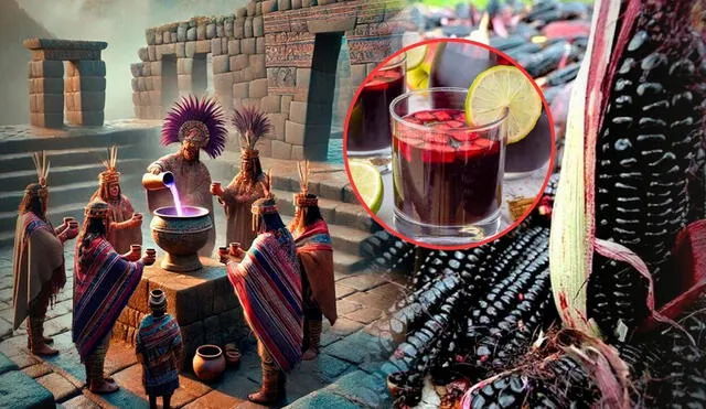 ¿Cómo se originó la chicha morada? La milenaria bebida de Perú cuyo principal insumo se encuentra solo en Sudamérica. Foto: composición LR / El Peruano / ChatGPT / Damián Serrano