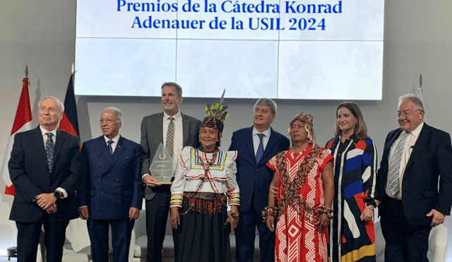 Ocho Sur recibió el Premio "Cátedra Konrad Adenauer USIL 2024", destacando su compromiso con la economía social y valores democráticos. Fuente: Difusión.