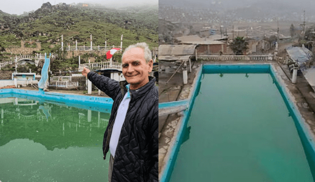 El yugoslavo construyó una piscina cerca del cementerio Nueva Esperanza de VMT. Foto: composición LR/El Popular