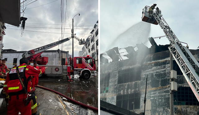 Más de 180 bomberos atendieron la emergencia. Foto: composición LR/Dayana Huerta