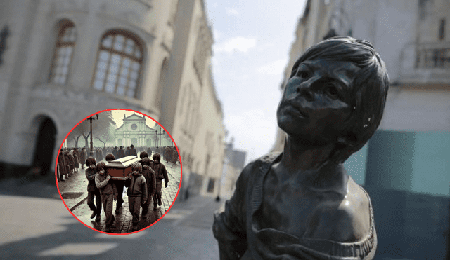 La estatua del famoso 'Petiso' se encuentra ubicada en la Plaza San Martín del Centro de Lima. Foto: composición LR/El Popular/El hombre y su historia