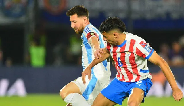 Argentina visitó a Paraguay en el Defensores del Chaco por la fecha 11 de las Eliminatorias. Foto: AFP