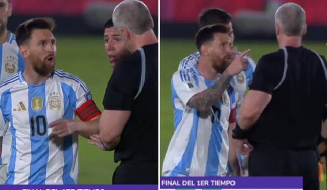 Lionel Messi arrancó como titular en el partido entre Argentina y Paraguay. Foto: captura/Movistar Deportes