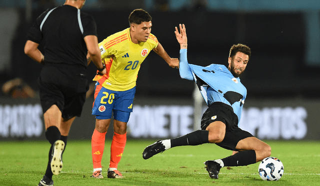 Colombia y Uruguay juegan en el Centenario de Montevideo. Foto:AFP